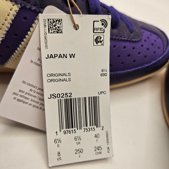 ADIDAS ORIGINAL WOMEN'S 8 JAPAN COLLEGIATE PURPLE CREAM WHITE JS0252 - Picture 6 of 6